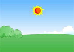 绿色草地蓝天太阳flash动画